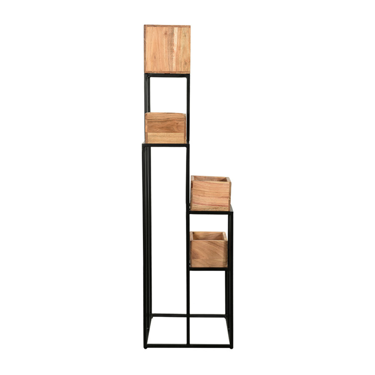 Support de plantes en bois massif et métal noir L42.5 cm PIANO