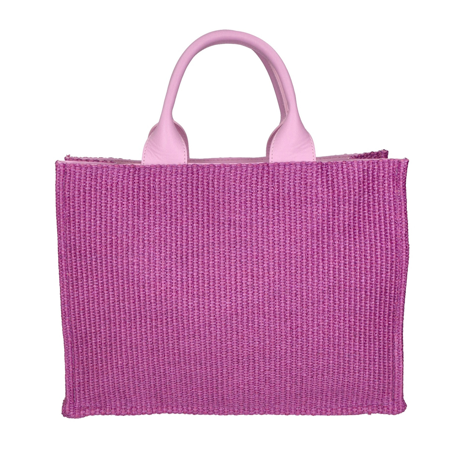 Borsa a mano da donna - Modello False - Misto pelle e tessuto - 31.0 x 41.5 x 15.5 cm