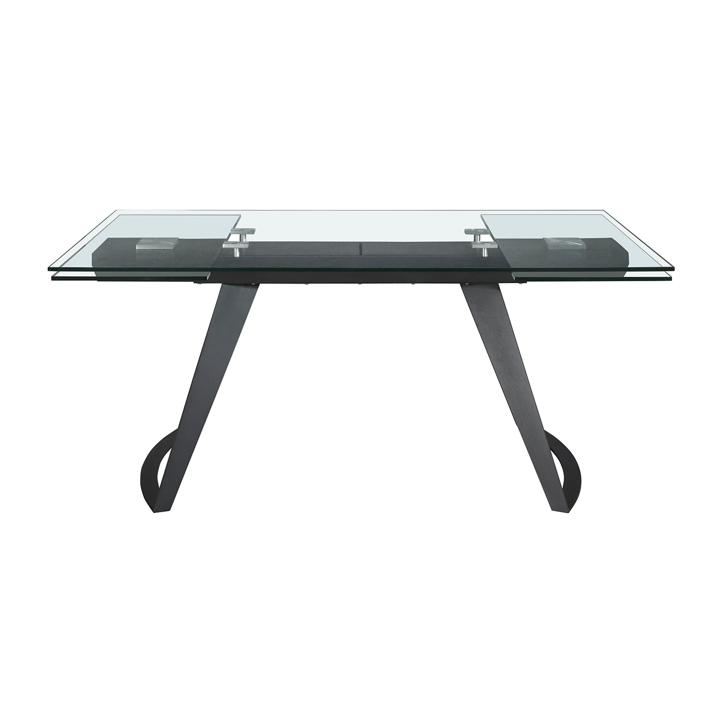 Mesa comedor Angel Cerdá extensible rectangular con tapa de cristal templado 180x100x75cm