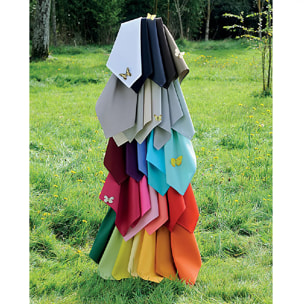 Serviette pur coton uni gris Confettis perle