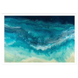 Poster bleu dynamique Affiche seule