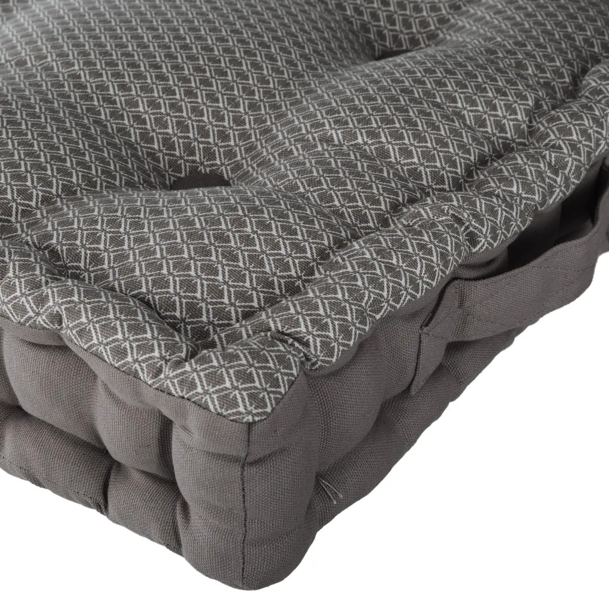Coussin de sol "Otto" gris 40x40cm