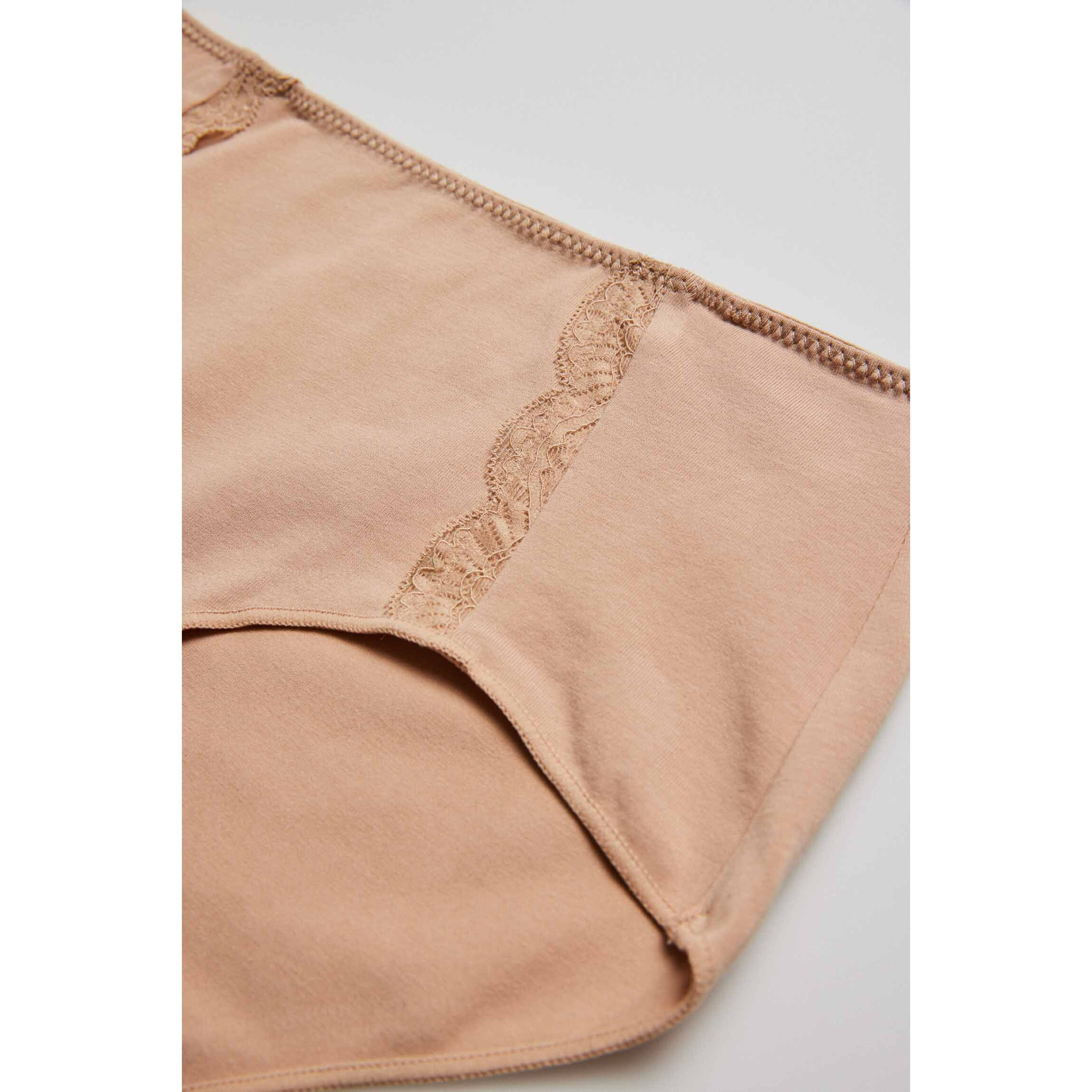 Slip intime a vita alta beige