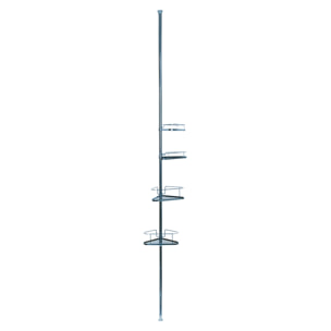 Estanteria de ducha telescopica de metal con 4 estantes