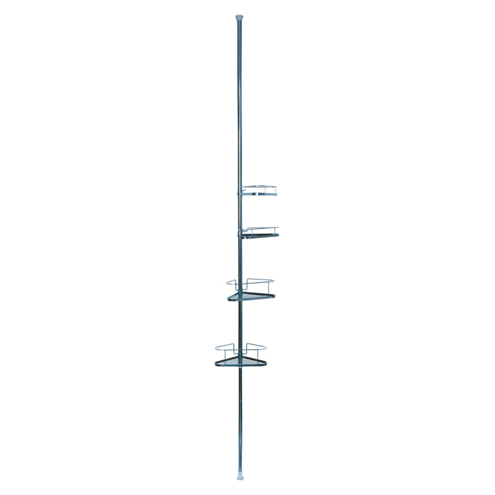 Estanteria de ducha telescopica de metal con 4 estantes