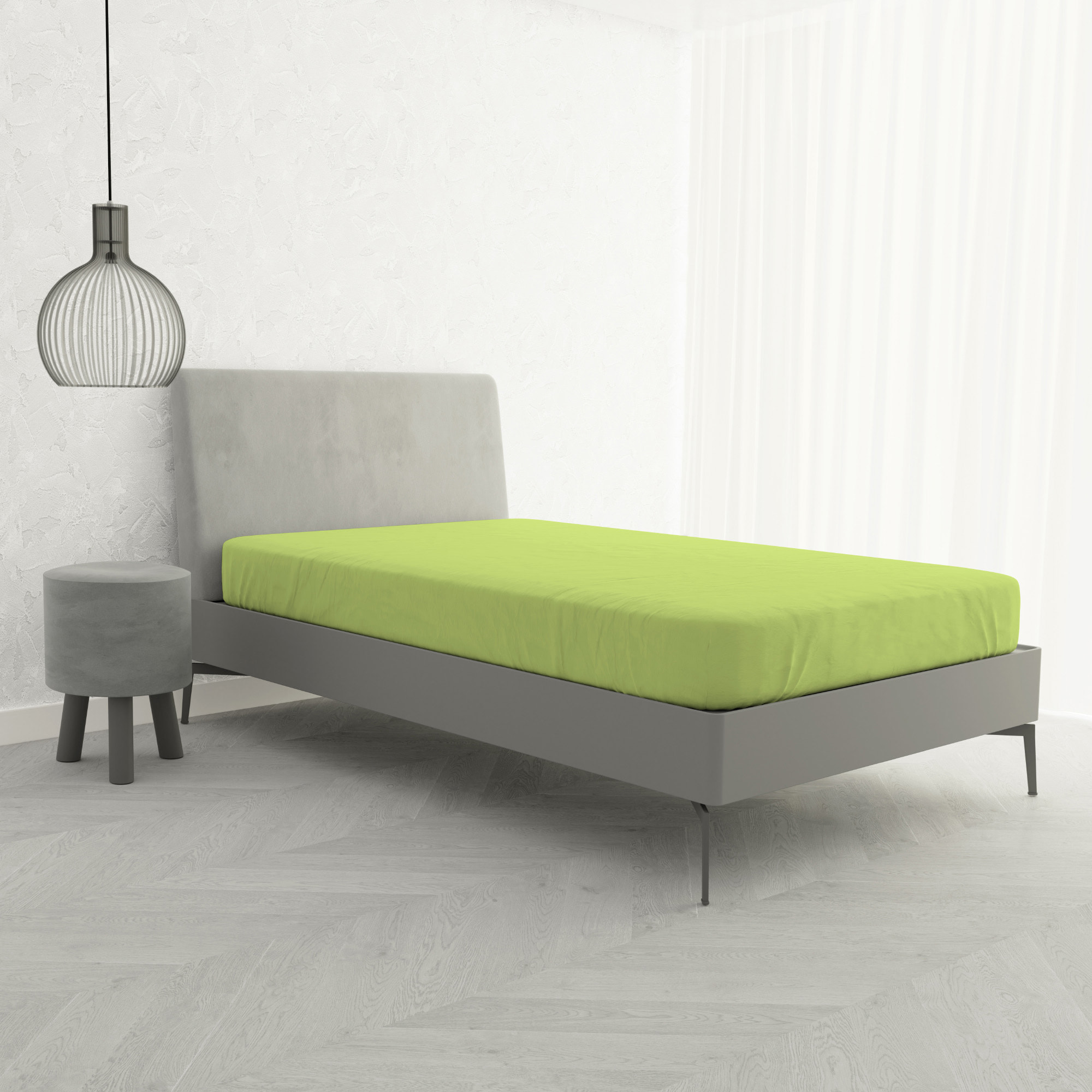 LENZUOLO SOTTO CON ANGOLI MAX COLOR, 100% COTONE MADE IN ITALY - PIAZZA E MEZZA