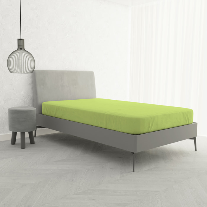 LENZUOLO SOTTO CON ANGOLI MAX COLOR, 100% COTONE MADE IN ITALY - PIAZZA E MEZZA