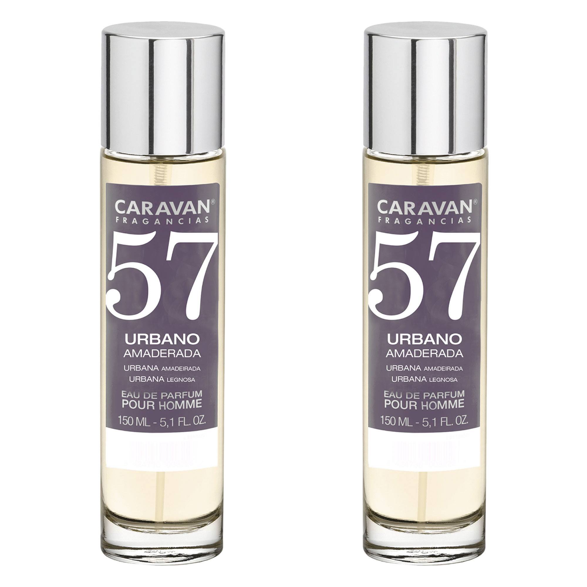 Caravan fragancias - caja de regalo con 2 perfumes nº57 de 150 ml, para hombre