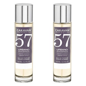 Caravan fragancias - caja de regalo con 2 perfumes nº57 de 150 ml, para hombre