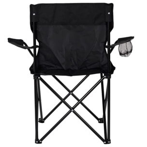 Fauteuil Camping Pliant Noir