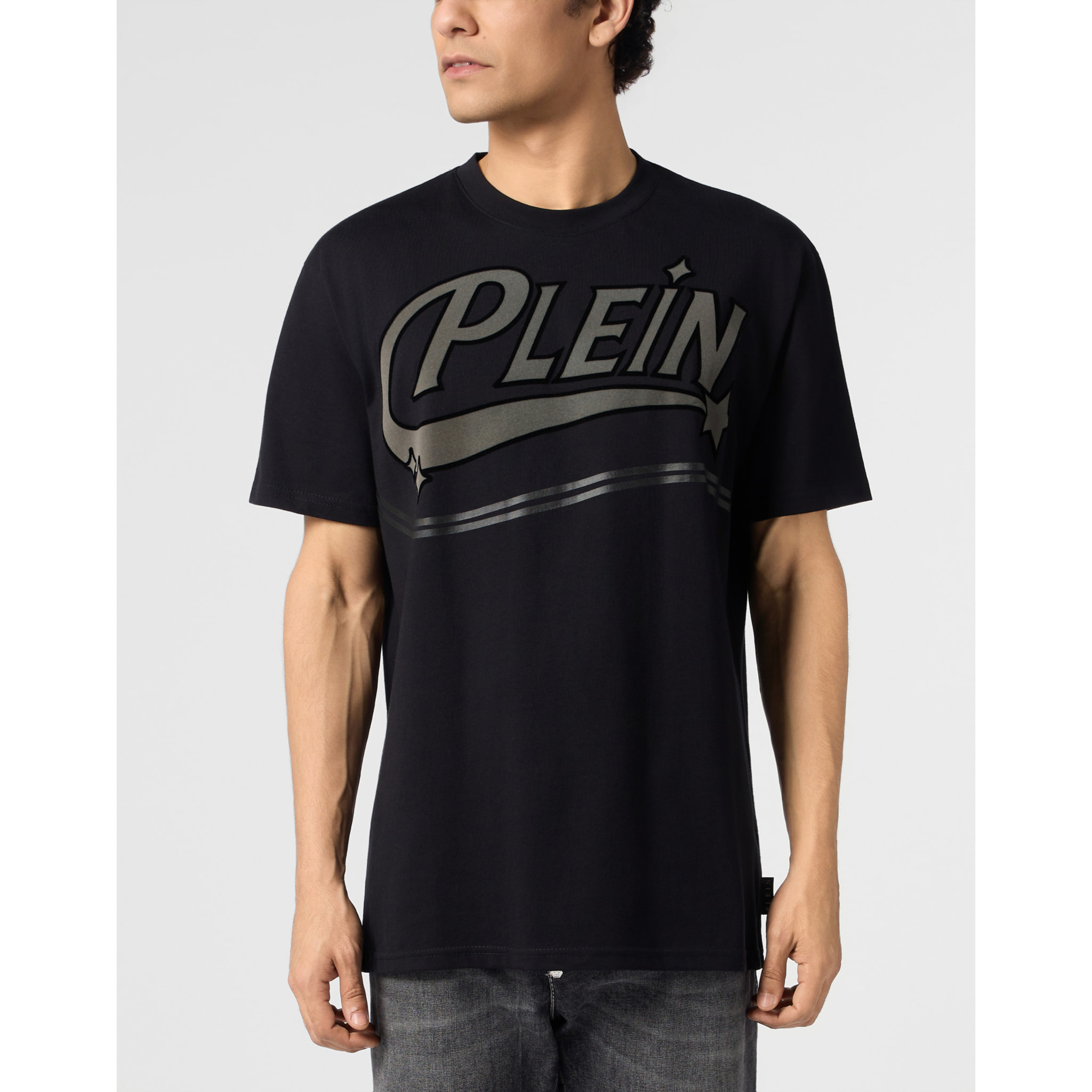 PHILIPP PLEIN Camiseta de cuello redondo y manga corta LOGO