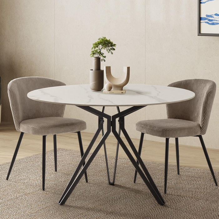 Table à manger ronde céramique 4 personnes - CUMA