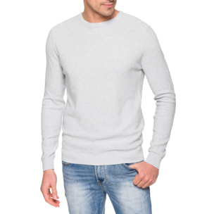 Suéter cuello redondo Hot Buttered algodón Karthala gris