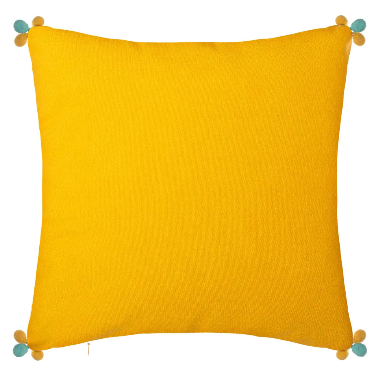 Housse de coussin "Razzo" - coton et pompons - 40x40 cm