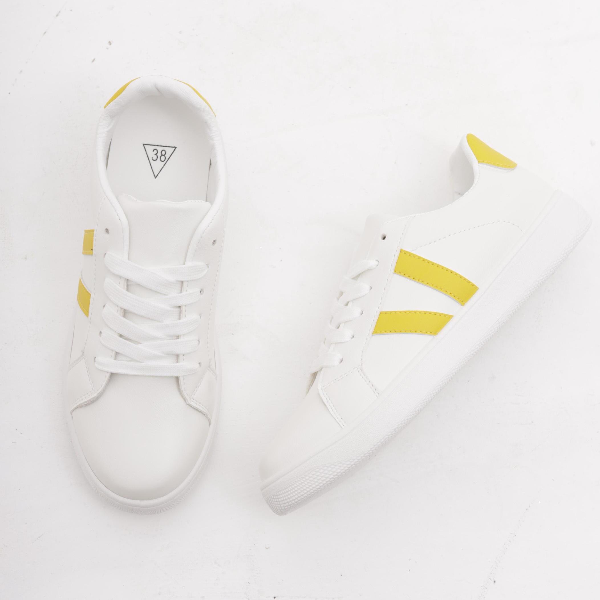 SNEAKERS CHOCOLA' BIANCO E GIALLO