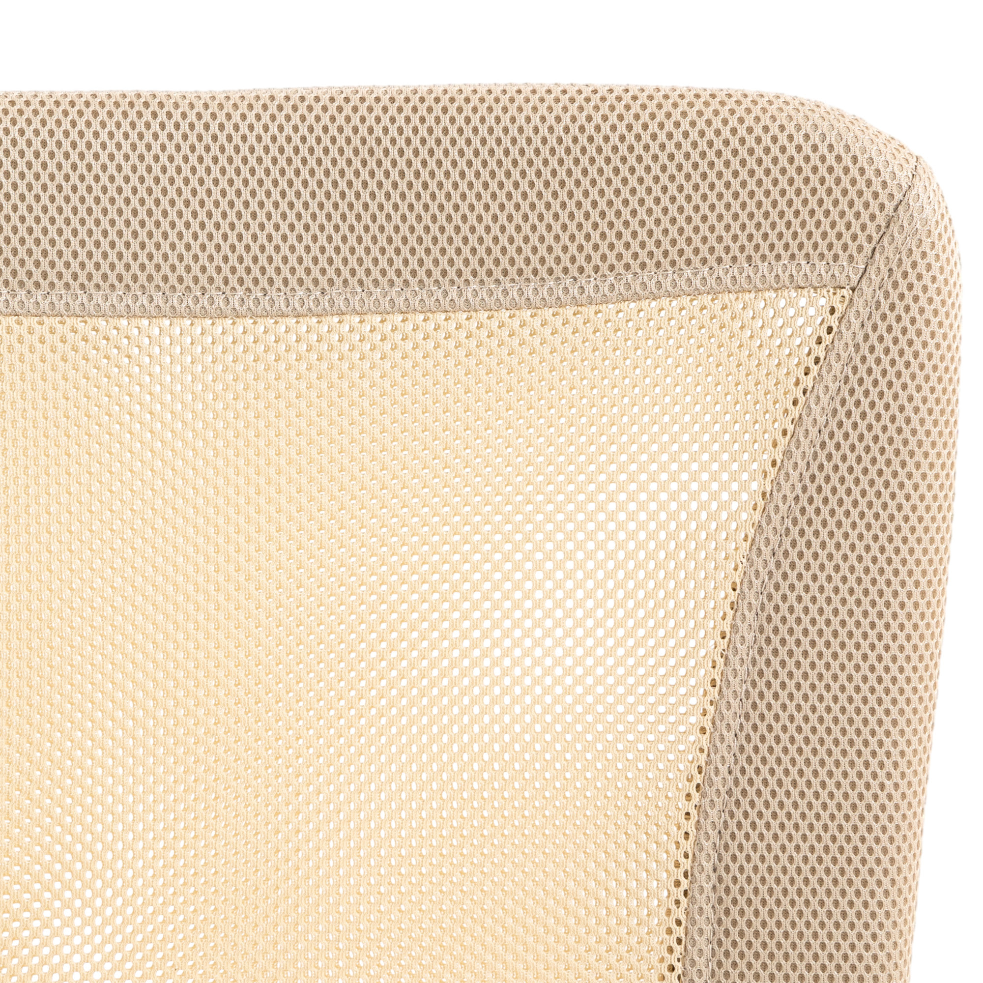 Silla de Oficina de Malla Silla de Escritorio Giratoria sin Brazos con Altura Ajustable Carga 100 kg para Estudio Despacho 43x58x90-100 cm Beige