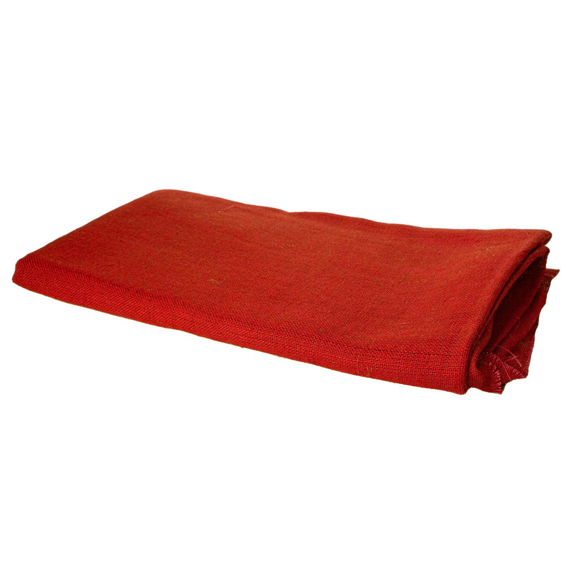 telo di juta colorata. misure 5 X 1,2 Mt - Pezzi 1 - 500X120X0,1cm - Colore: Rosso - Bianchi Dino - Decorazioni Varie