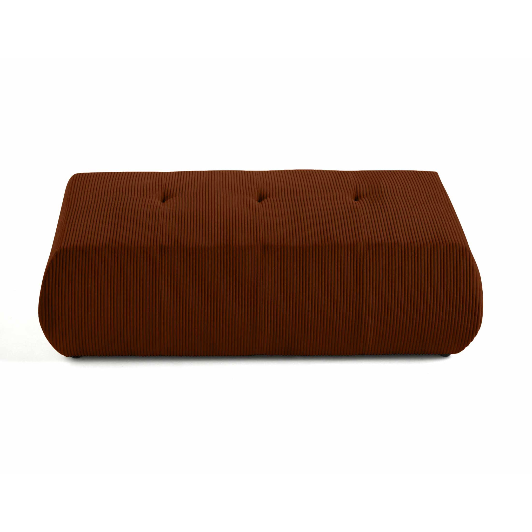 Onyx - pouf d'appoint - en velours côtelé - Terracotta