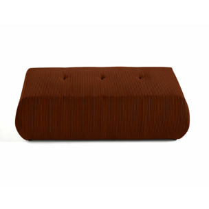 Onyx - pouf d'appoint - en velours côtelé - Terracotta