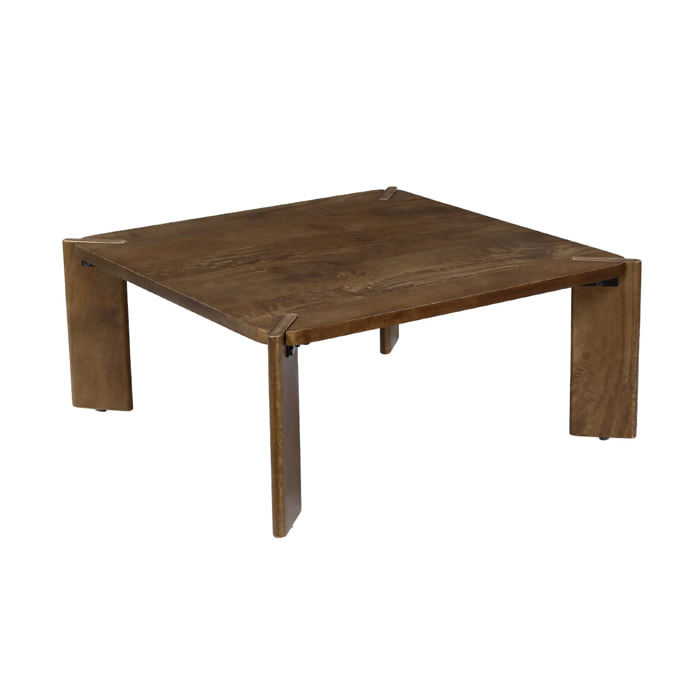 Table basse exotique carrée bois massif REVA