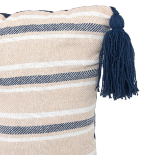 Coussin de sol Groove 120x60cm rayé bleu navy