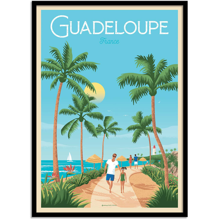 Affiche - Guadeloupe - Olahoop Travel Posters