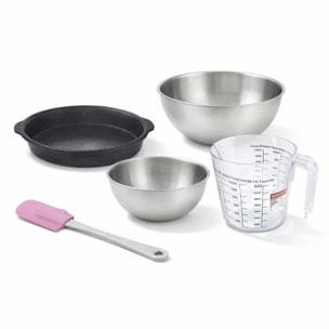 Set de 5 ustensiles de pâtisserie moule à gâteaux bols spatule pâtisserie et verre doseur Silicone fibre de verre Silicone fibre de verre Zenker  Silicone fibre de verre