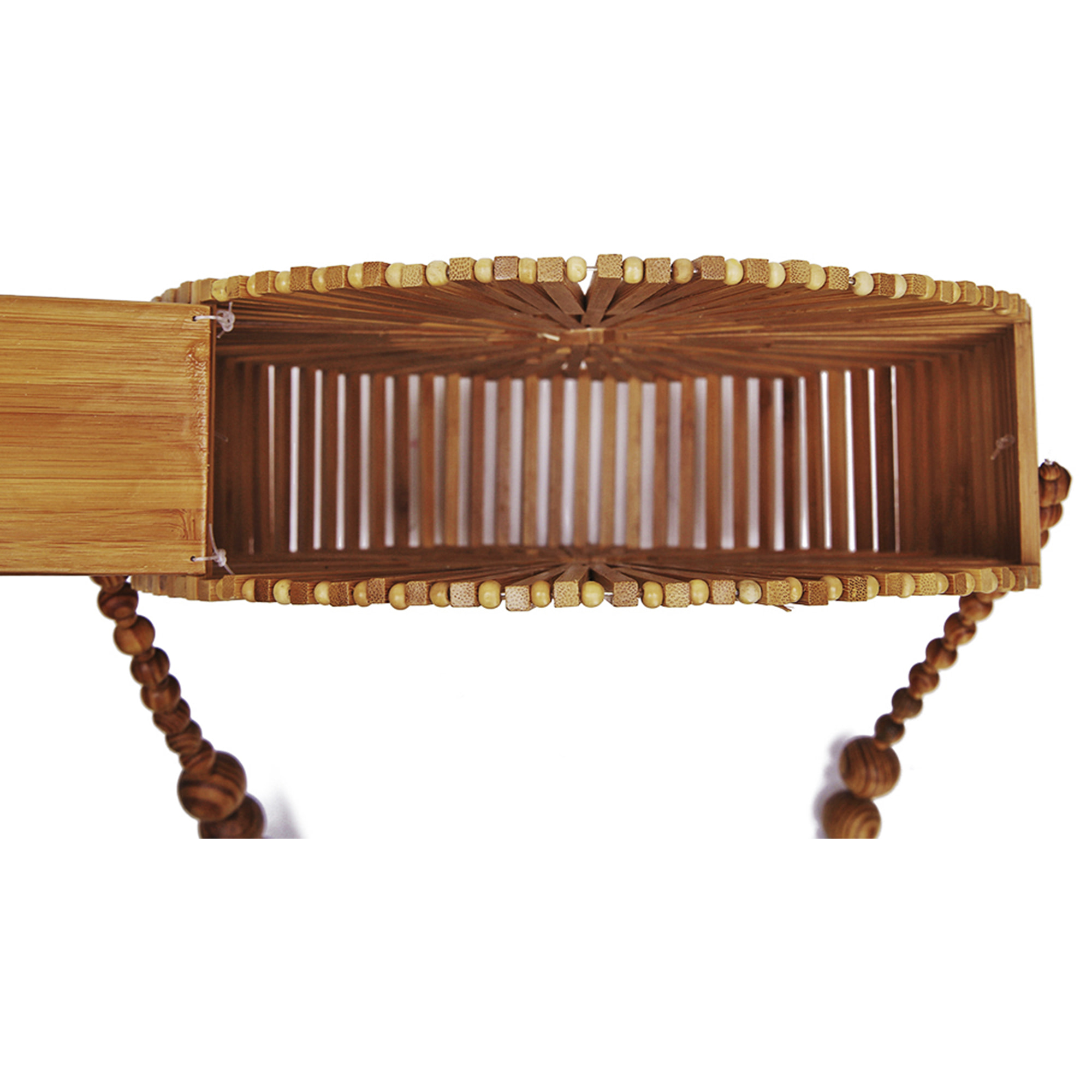 Zovencedo borsa a tracolla in legno di bambù.