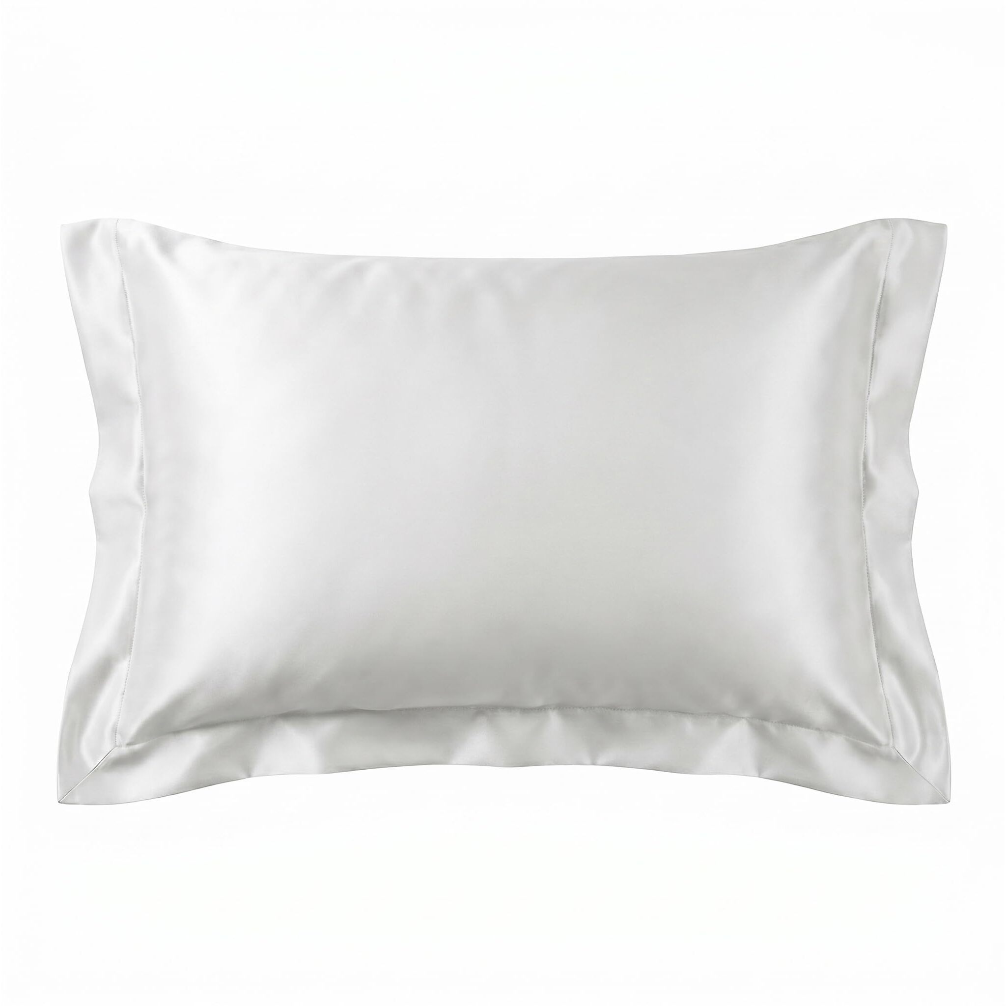 Coppia federe in seta 50x80 cm con zip e volani, fronte in seta morbida e lucente, retro in tencel traspirante, effetto anticrespo e delicata su pelle e capelli, eleganti e confortevoli, ideali per ogni stagione
