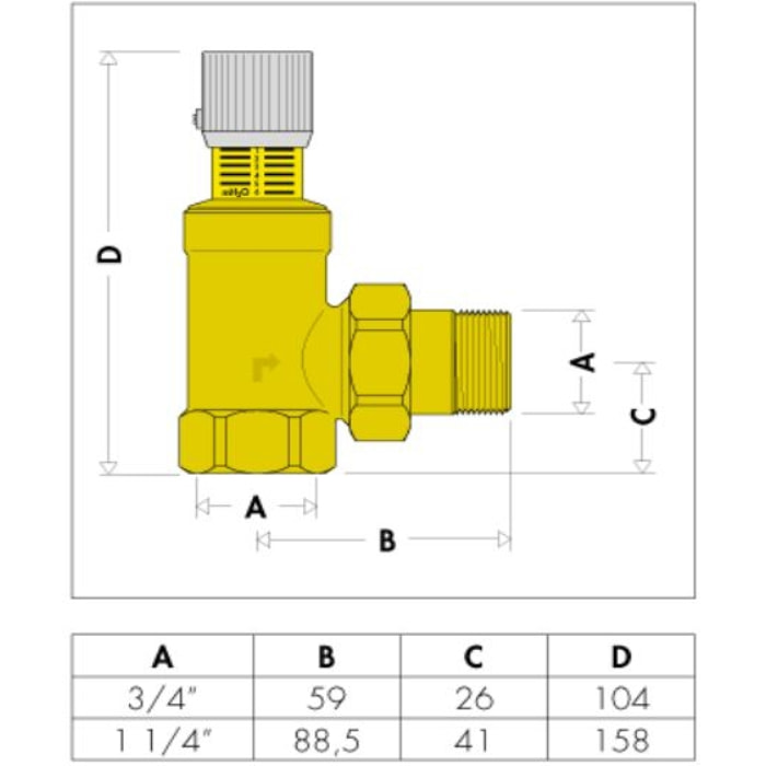 Soupape différentielle 3/4 FM THERMADOR échelle graduée pour réglage - SD20
