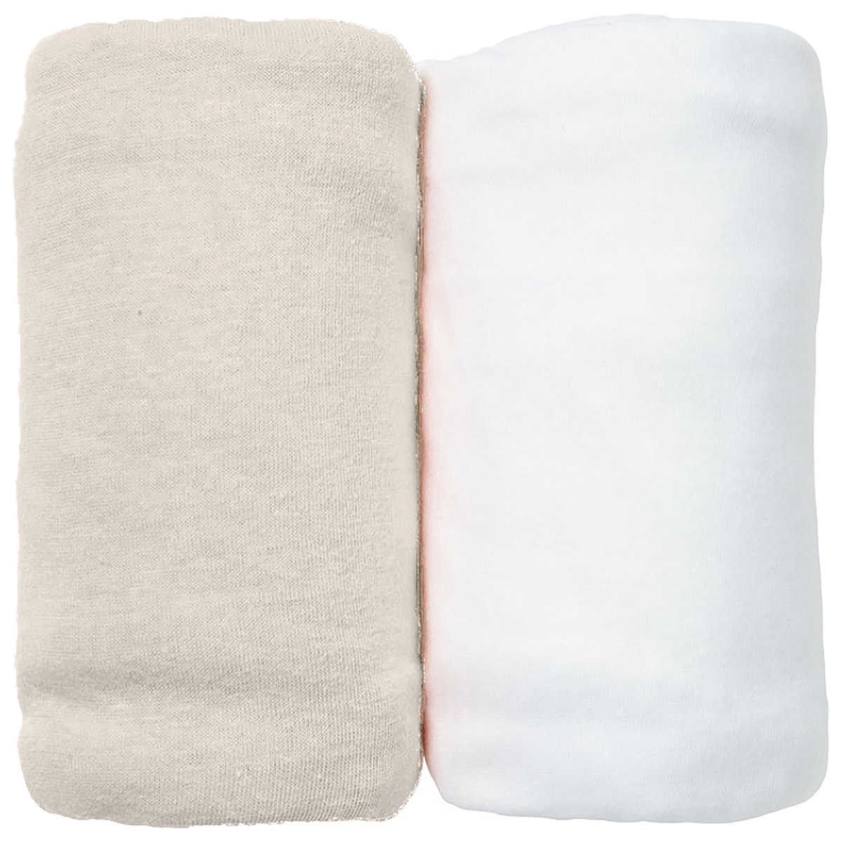 Lot de 2 Draps Housse 60x120 cm jersey Coton bio-Ecru