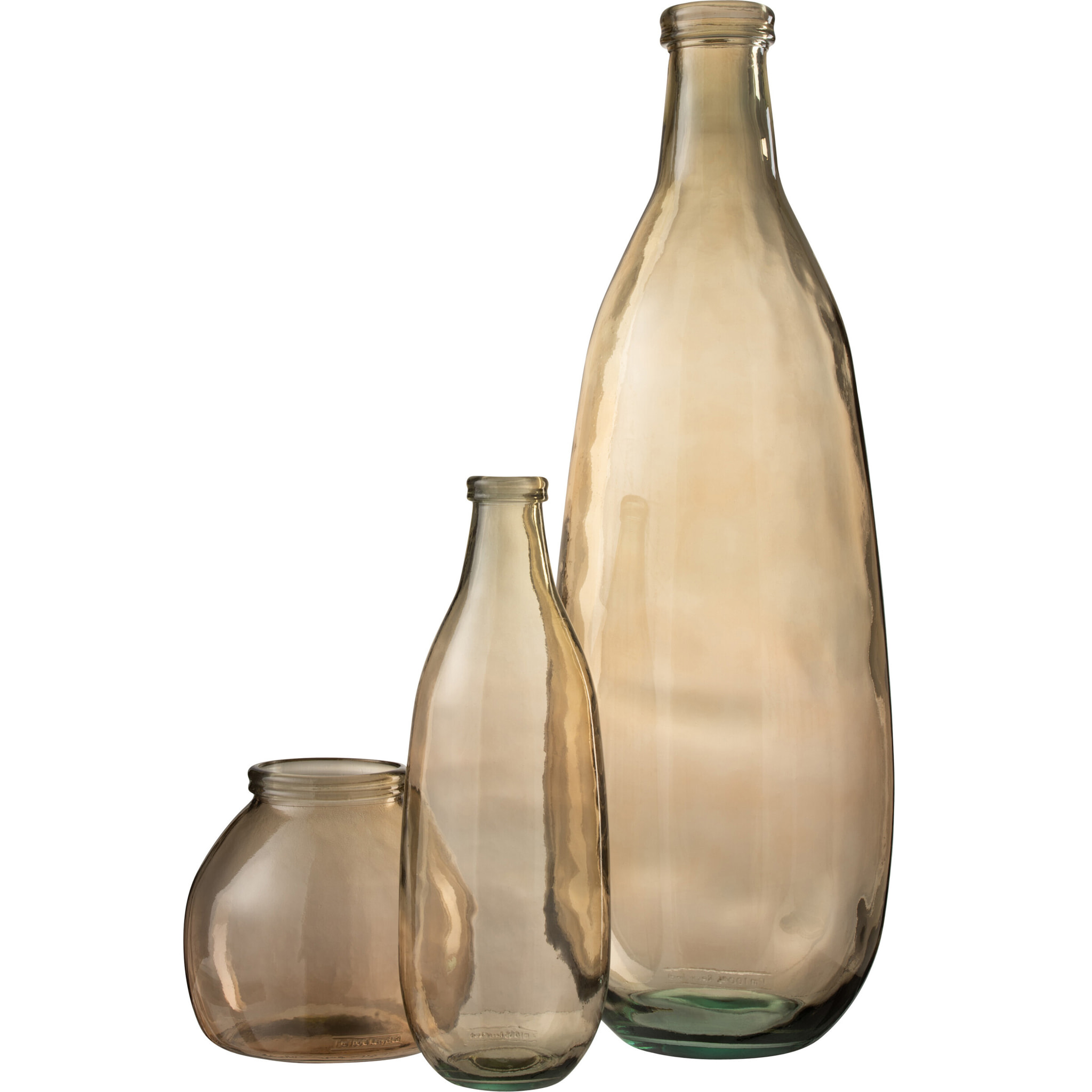 J-Line Vase Boule Verre Marron Clair