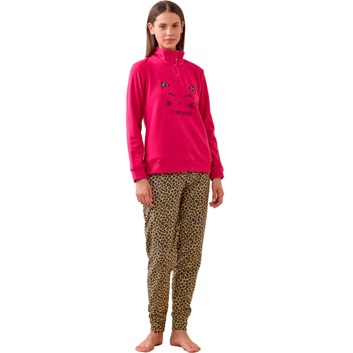Pigiama donna micropile ghepardo Noidinotte