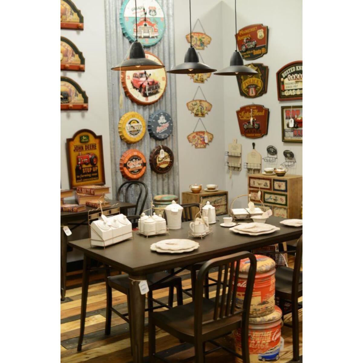 Tavolo top in ferro Bristol cm160x80h76 marrone