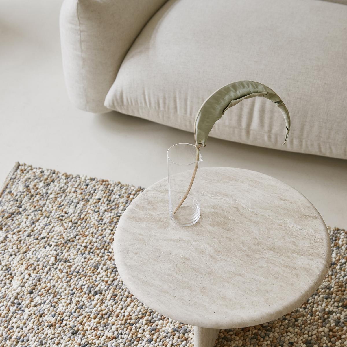 Tapis salon et chambre fait main en laine motif simple BEFI