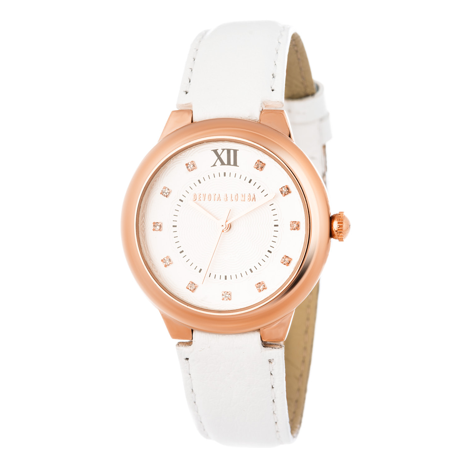 Reloj Devota & Lomba DL006W-03WHITE Mujer Analogico Cuarzo con Correa de Piel