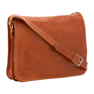 Borsa a tracolla  da uomo In Vera pelle Made in Italy 30x38x12 cm