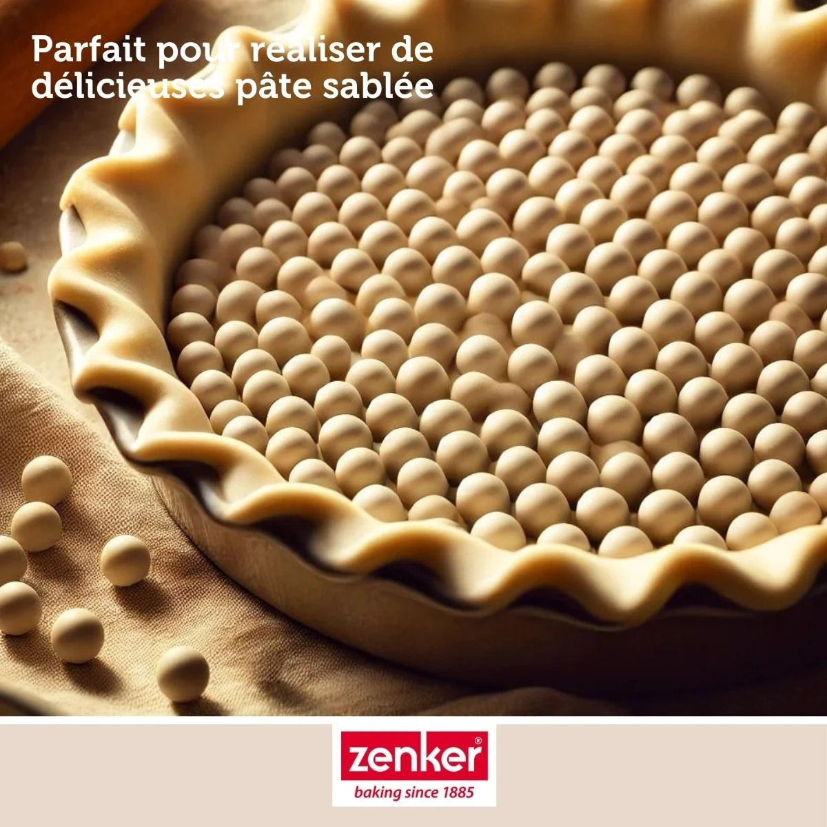 2 pots 600g billes de cuisson pour pâte sablée Zenker Smart Pastry