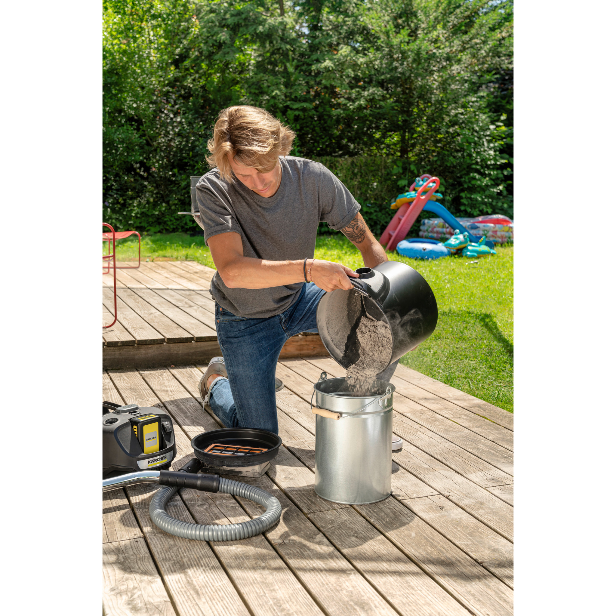 Aspirateur de cendes sans fil Karcher AD 2 - Batterie 18V 2.5 Ah- Chargeur
