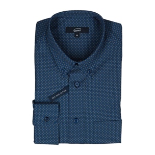 Camicia GRINO microfantasia blu