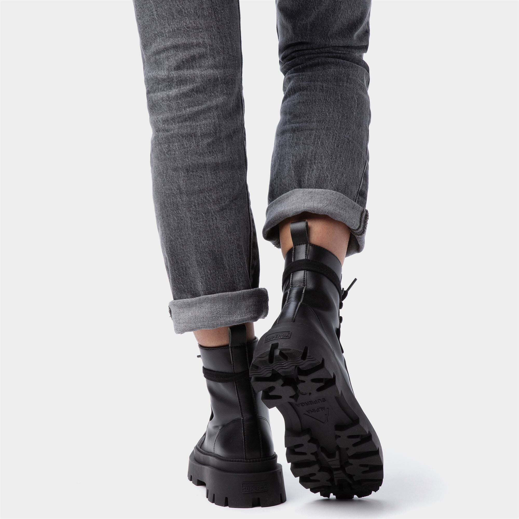 Superga - Botines Mujer Negro - 3051 ALPINA APEX HIGH VEGAN MATERIAL