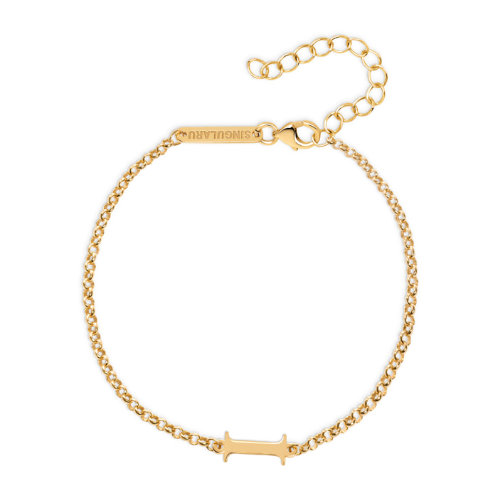 Bracciali Single Letter Argento Placcato Oro