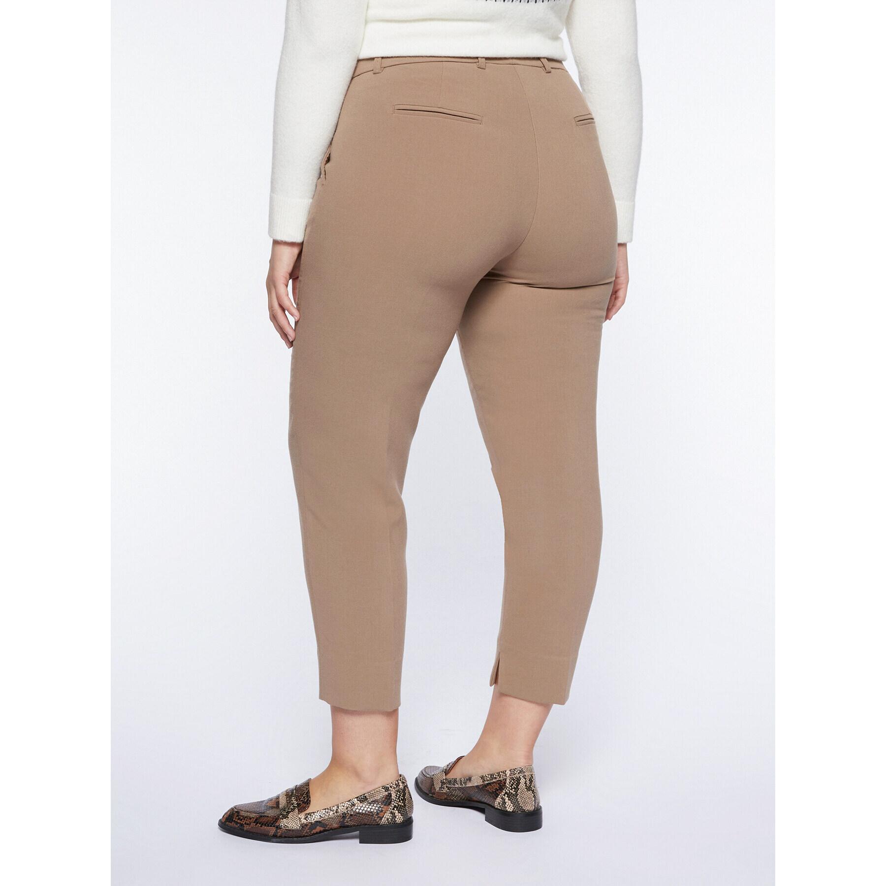 Fiorella Rubino - Pantalones rectos con bolsillos americanos - Beige