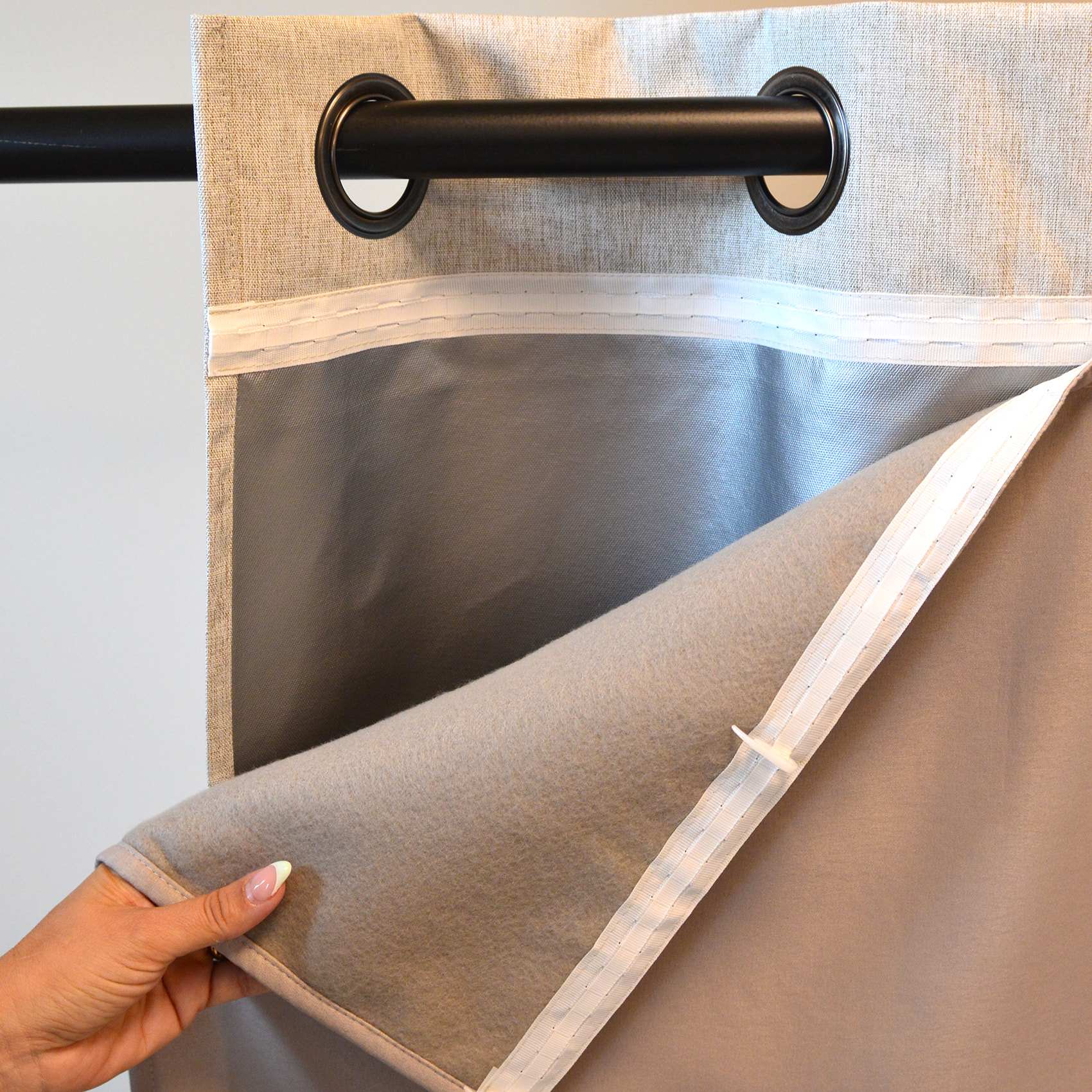 Rideau thermique et occultant  hiver - été - Lin