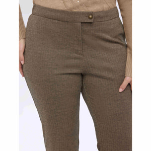 Fiorella Rubino - Pantalones de cuadros Kick Flare - Gris