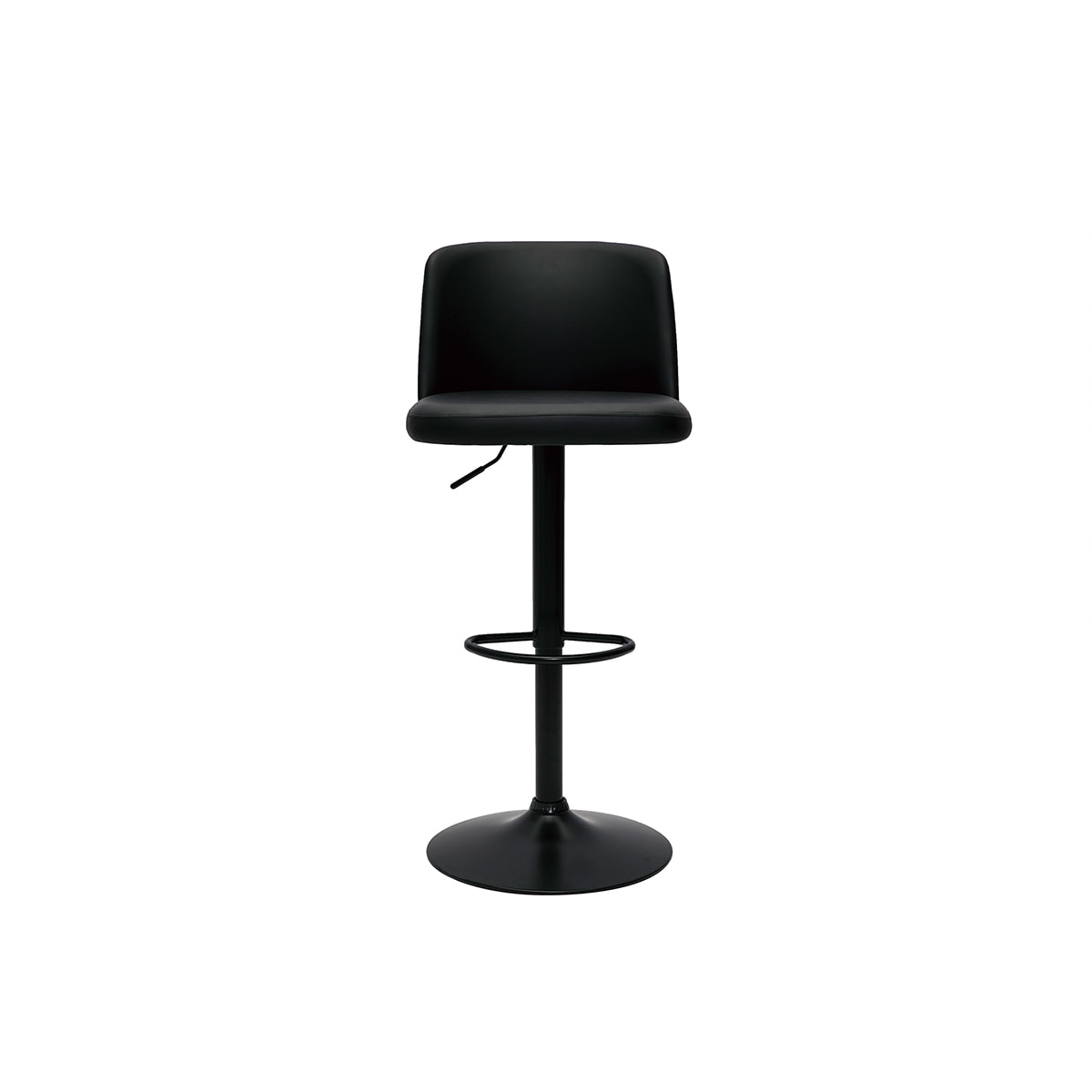 Tabourets de bar design réglables noirs et métal noir (lot de 2) MONTI
