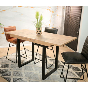 Table haute extensible bois recyclé 120-160 cm AUCKLAND