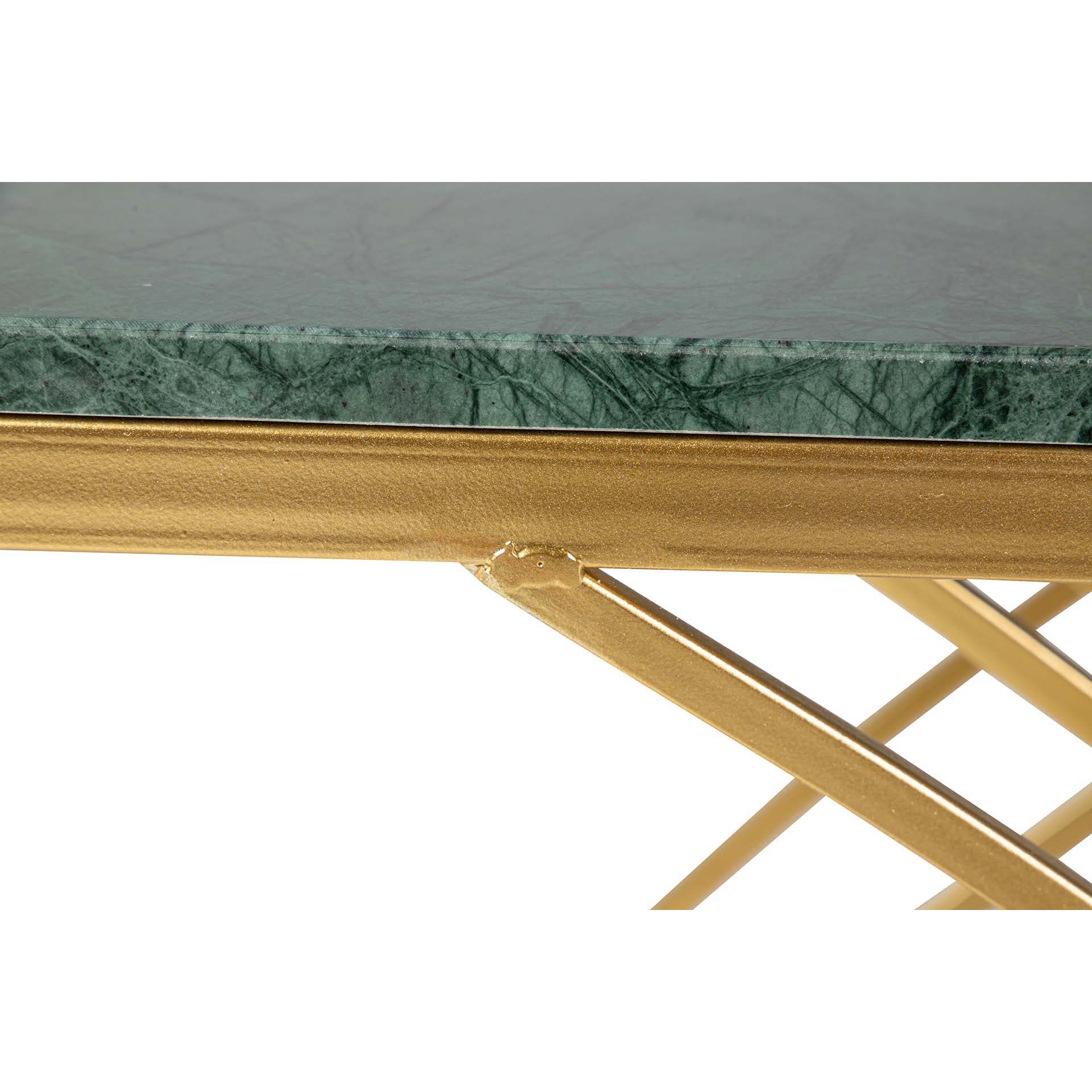 Consola Metal Mármol Verde 104x30x79 Cm