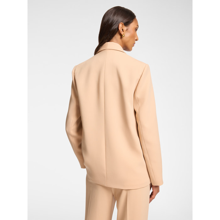 Elena Mirò - Blazer con collo a scialle - Beige