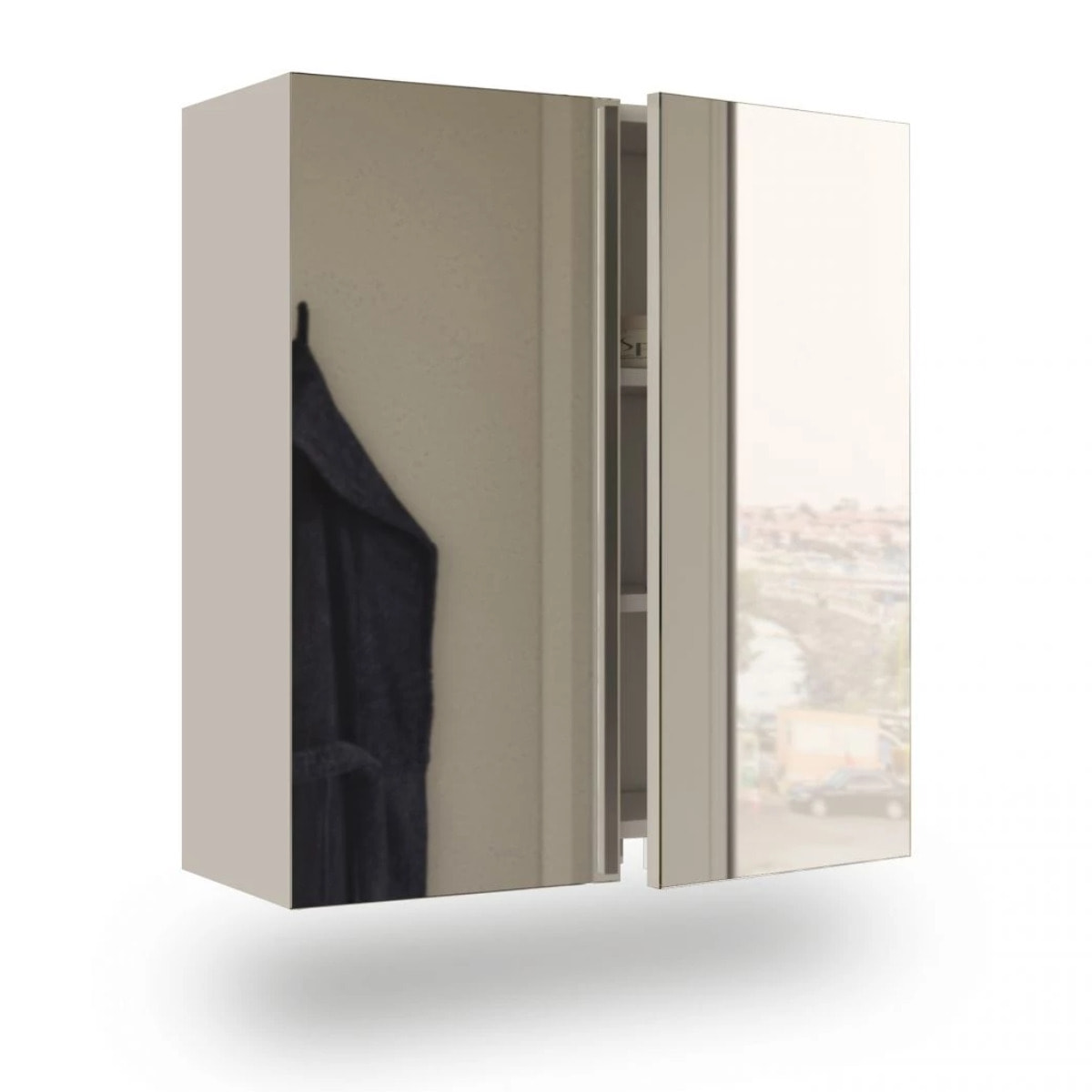 Armario camerino con espejo Inspire Blanco Brillo